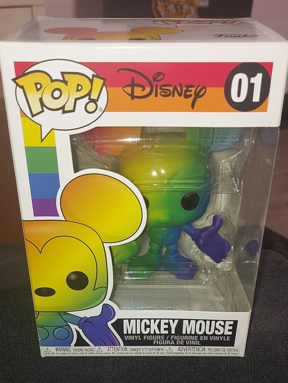 Funko Pop! Disney Pride Mickey Mouse Rainbow Vinyl Figure #01 (Like New In Box)